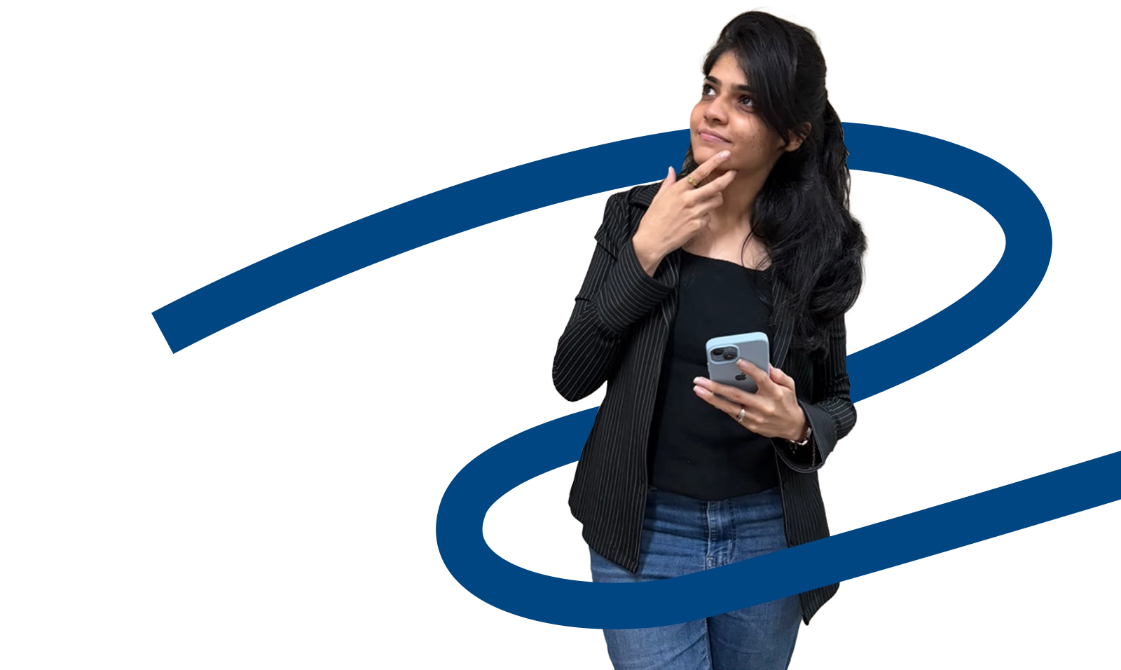 Brand strategist holding a phone